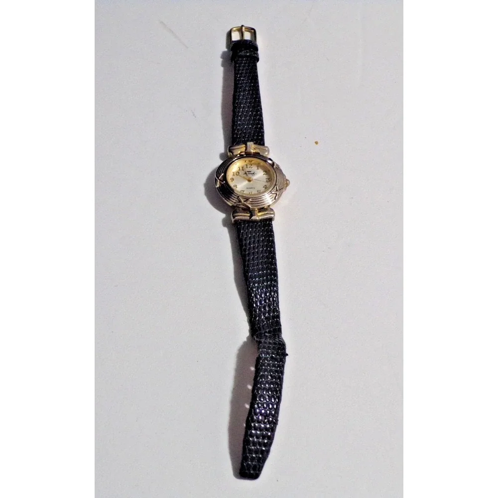 Vintage Faberge Gold & Silver Ton Quartz Green Croc 7